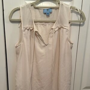 CeCe sleeveless blouse with tassel